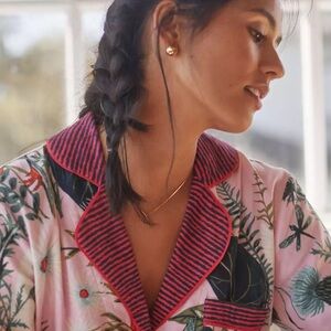 [NWT] Kelly Louise Judd x Anthropologie Botanical Flannel Pajama Top and Bottom